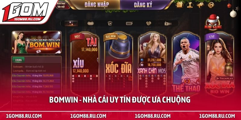 Nhà cái uy tín 3 Bomwin - Nhà cái uy tín được ưa chuộng